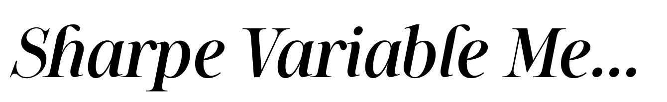 Sharpe Variable Medium Italic